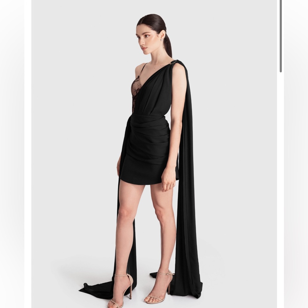 Luciana Balderrama Venus Black Dress
